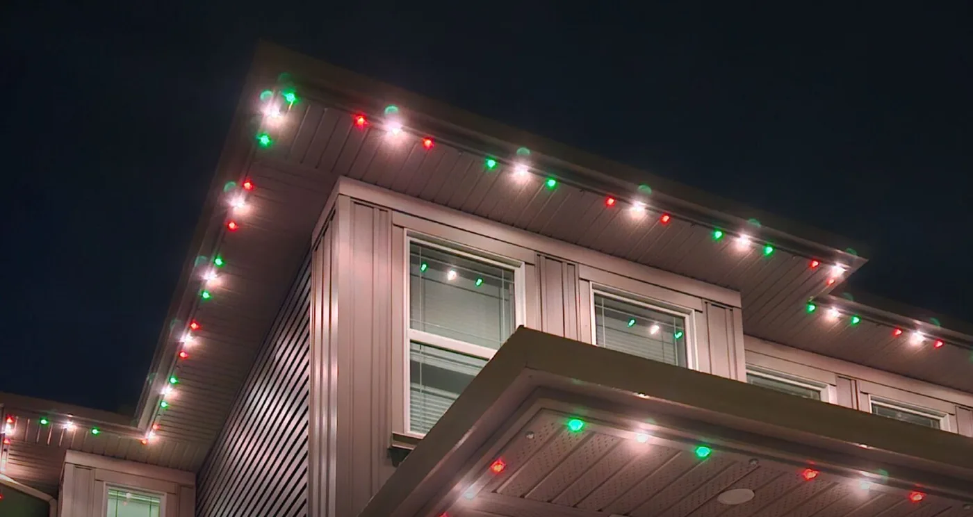 A home lit by Lumenary Pro for Cinco de Mayo in May.
